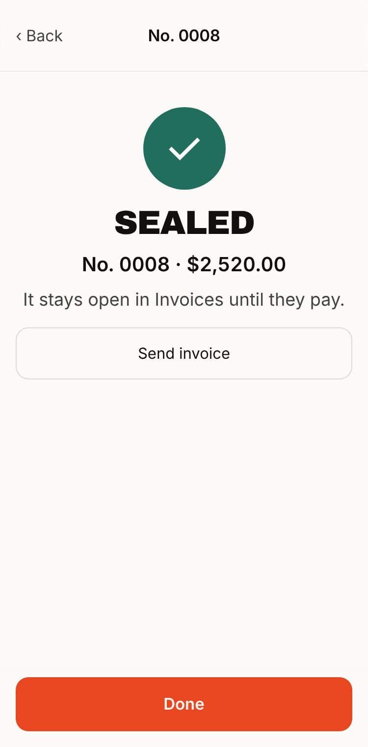 Sealed. No. 0008, $2,520.00.