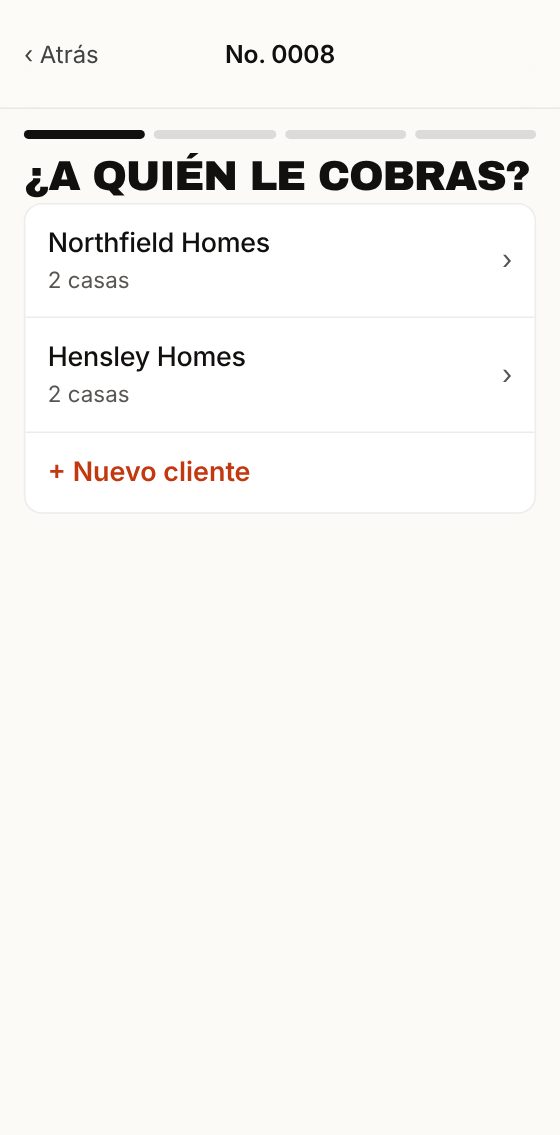¿A quién le cobras? La lista de clientes.