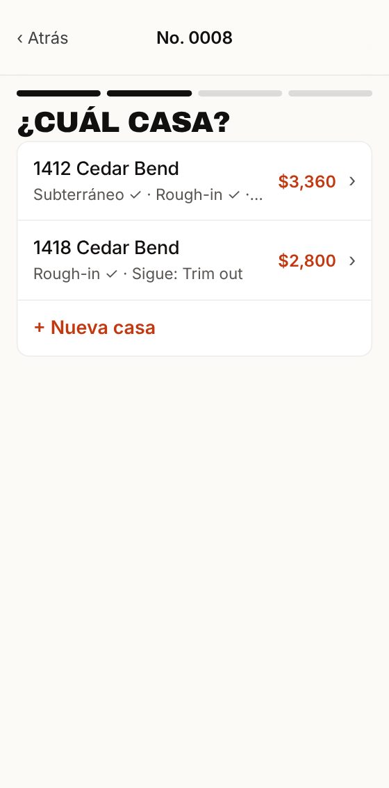 ¿Cuál casa? Las casas del cliente.